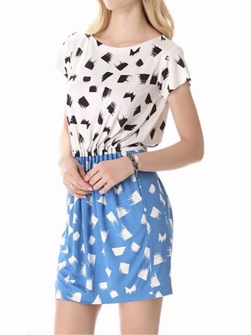 Diane Von Furstenberg Silk Printed Mini Dress